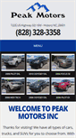 Mobile Screenshot of peakmotorsinc.com